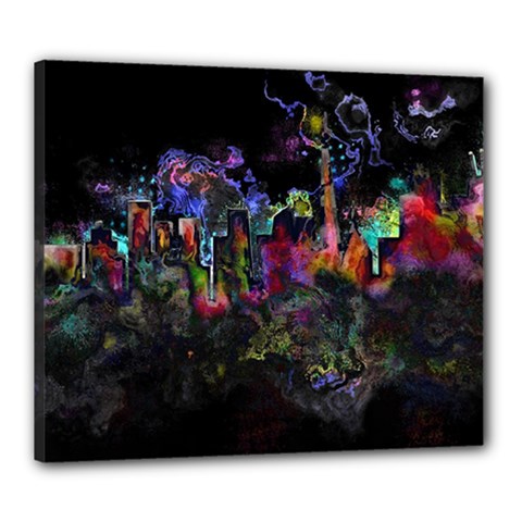 Grunge Paint Splatter Splash Ink Canvas 24  X 20  (stretched) by Pakrebo