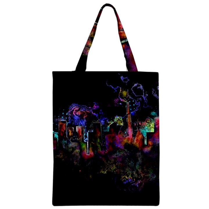 Grunge Paint Splatter Splash Ink Zipper Classic Tote Bag