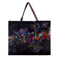 Grunge Paint Splatter Splash Ink Zipper Large Tote Bag by Pakrebo