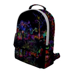 Grunge Paint Splatter Splash Ink Flap Pocket Backpack (large)