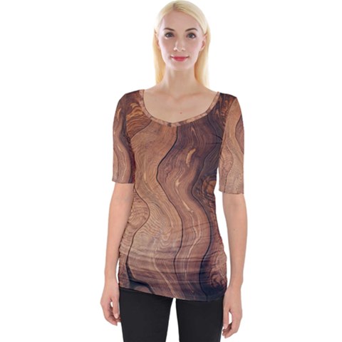 Pattern Background Structure Wide Neckline Tee by Pakrebo