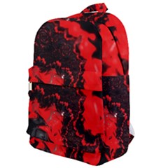 Red Black Fractal Mandelbrot Art Wallpaper Classic Backpack by Pakrebo