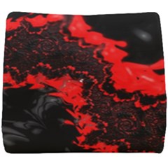 Red Black Fractal Mandelbrot Art Wallpaper Seat Cushion by Pakrebo