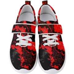 Red Black Fractal Mandelbrot Art Wallpaper Men s Velcro Strap Shoes