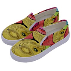 Pattern Background Abstract Kids  Canvas Slip Ons by Pakrebo