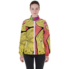 Pattern Background Abstract High Neck Windbreaker (women) by Pakrebo