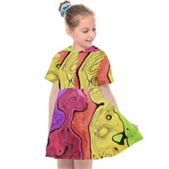 Pattern Background Abstract Kids  Sailor Dress by Pakrebo