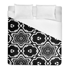 Black And White Pattern Background Structure Duvet Cover (full/ Double Size) by Pakrebo