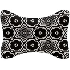 Black And White Pattern Background Structure Seat Head Rest Cushion by Pakrebo