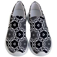 Black And White Pattern Background Structure Women s Lightweight Slip Ons by Pakrebo