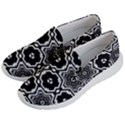 Black And White Pattern Background Structure Women s Lightweight Slip Ons View2