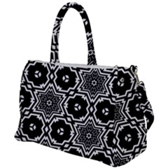 Black And White Pattern Background Structure Duffel Travel Bag