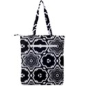 Black And White Pattern Background Structure Double Zip Up Tote Bag View2