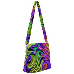 Fractal Mandelbrot Art Wallpaper Zipper Messenger Bag