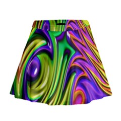 Fractal Mandelbrot Art Wallpaper Mini Flare Skirt by Pakrebo