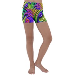 Fractal Mandelbrot Art Wallpaper Kids  Lightweight Velour Yoga Shorts