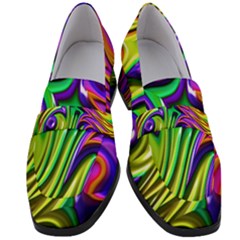 Fractal Mandelbrot Art Wallpaper Women s Chunky Heel Loafers