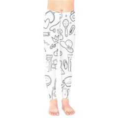 Baby Hand Sketch Drawn Toy Doodle Kids  Legging by Pakrebo