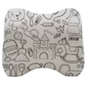 Baby Hand Sketch Drawn Toy Doodle Velour Head Support Cushion View1