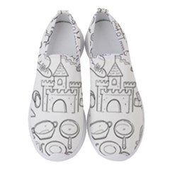 Baby Hand Sketch Drawn Toy Doodle Women s Slip On Sneakers