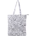 Baby Hand Sketch Drawn Toy Doodle Double Zip Up Tote Bag View1