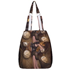 Wonderful Steampunk Lady Center Zip Backpack by FantasyWorld7