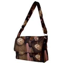 Wonderful Steampunk Lady Full Print Messenger Bag