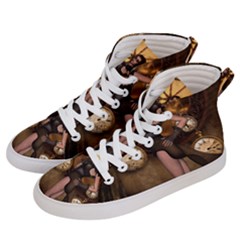 Wonderful Steampunk Lady Women s Hi-top Skate Sneakers by FantasyWorld7