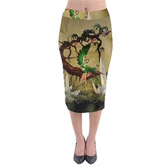 Cute Fairy Midi Pencil Skirt by FantasyWorld7