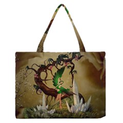 Cute Fairy Zipper Medium Tote Bag by FantasyWorld7