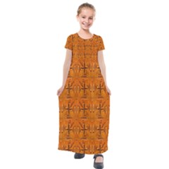 Ml--4-7 Kids  Short Sleeve Maxi Dress by ArtworkByPatrick