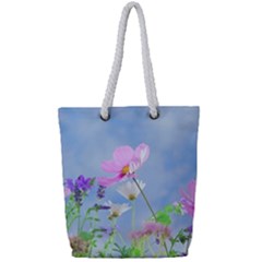 Flora Full Print Rope Handle Tote (small) by WensdaiAmbrose