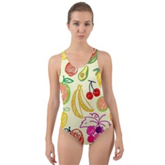 Seamless Pattern Desktop Decoration Cut-out Back One Piece Swimsuit by Pakrebo