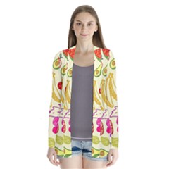 Seamless Pattern Desktop Decoration Drape Collar Cardigan by Pakrebo