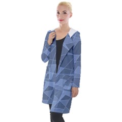 Lines Shapes Pattern Web Creative Hooded Pocket Cardigan