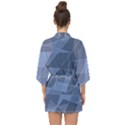 Lines Shapes Pattern Web Creative Half Sleeve Chiffon Kimono View2