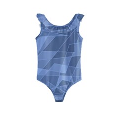 Lines Shapes Pattern Web Creative Kids  Frill Swimsuit by Pakrebo