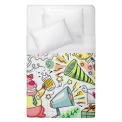 Doodle New Year Party Celebration Duvet Cover (single Size) by Pakrebo