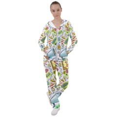 Doodle New Year Party Celebration Women s Tracksuit by Pakrebo