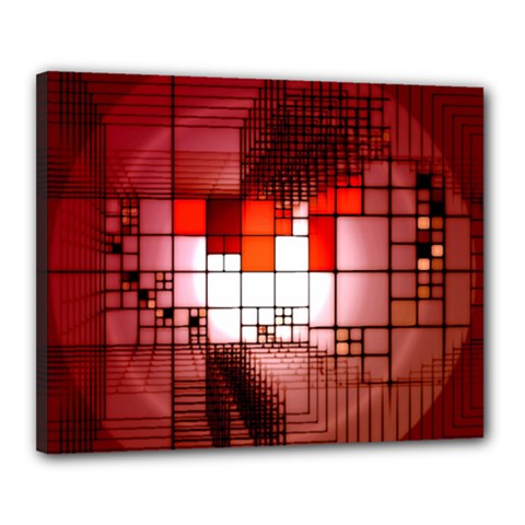 Pattern Structure Light Patterns Canvas 20  X 16  (stretched) by Pakrebo