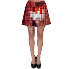 Pattern Structure Light Patterns Skater Skirt by Pakrebo