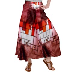 Pattern Structure Light Patterns Satin Palazzo Pants