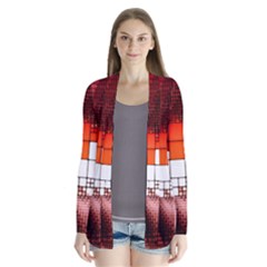 Pattern Structure Light Patterns Drape Collar Cardigan by Pakrebo