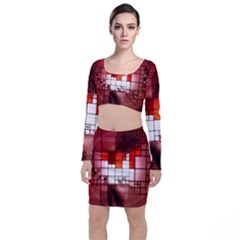 Pattern Structure Light Patterns Top And Skirt Sets by Pakrebo