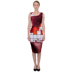 Pattern Structure Light Patterns Sleeveless Pencil Dress