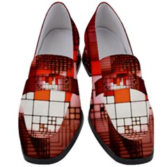 Pattern Structure Light Patterns Women s Chunky Heel Loafers