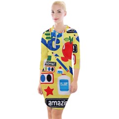 Fabric Cloth Textile Clothing Quarter Sleeve Hood Bodycon Dress