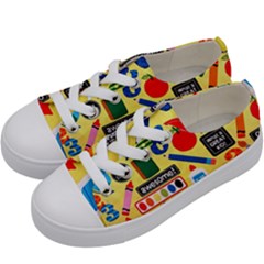 Fabric Cloth Textile Clothing Kids  Low Top Canvas Sneakers by Pakrebo