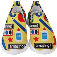 Fabric Cloth Textile Clothing Kids  Slip On Sneakers