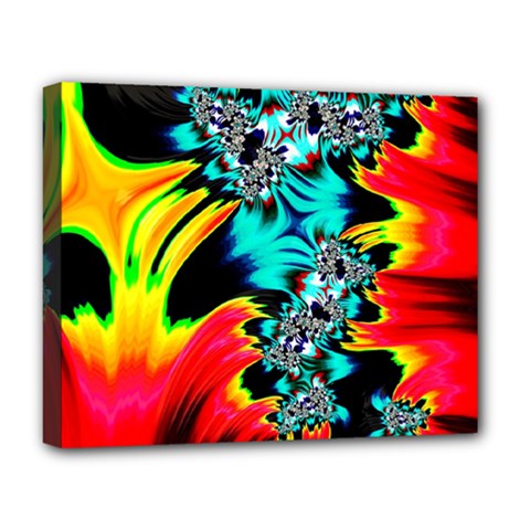 Fractal Mandelbrot Art Wallpaper Deluxe Canvas 20  X 16  (stretched) by Pakrebo